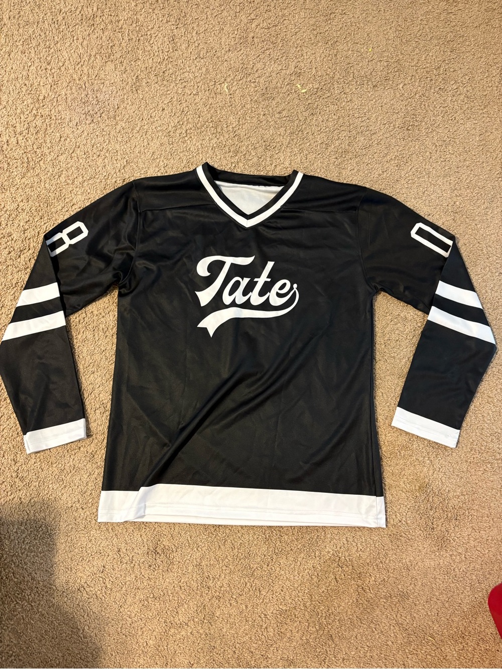 Women’s Black Long-Sleeve Graphic Jersey Shirt